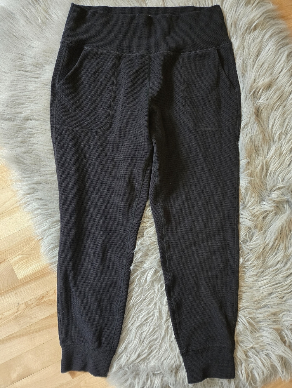 Calvin Klein Performance Waffle Knit Black Pants